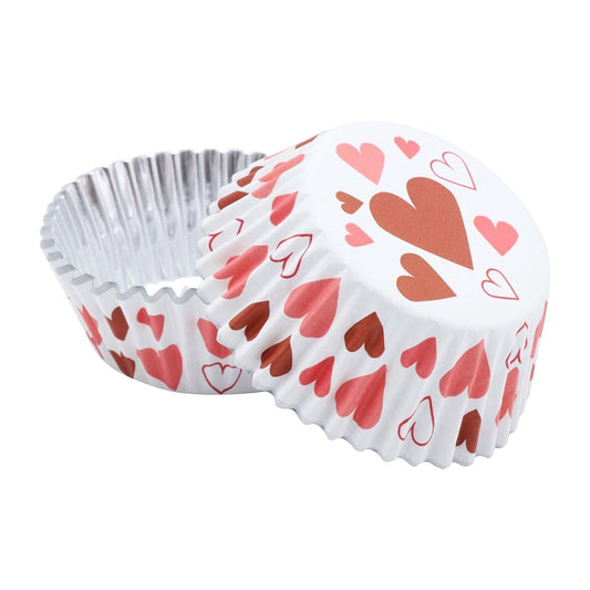 PME Heart Foil Cupcake Cases