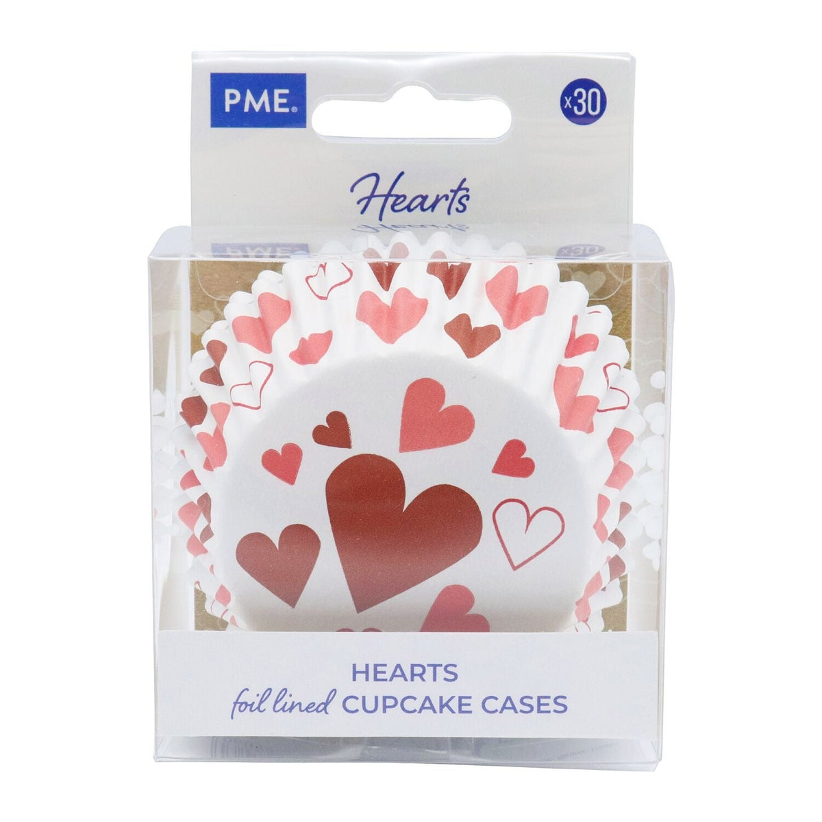 PME Heart Foil Cupcake Cases