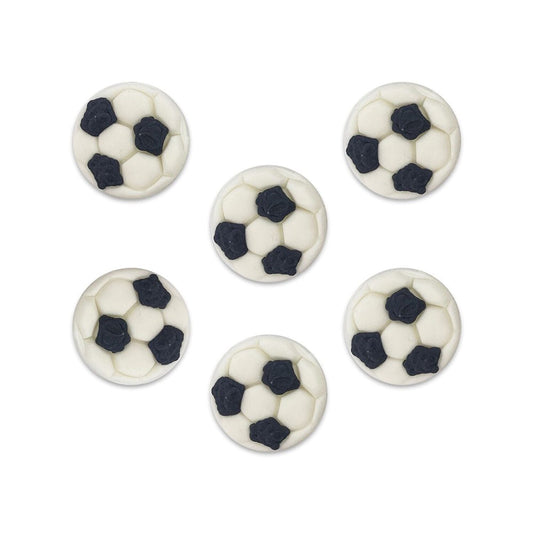 Football Sugar Toppers - Pack of 6
