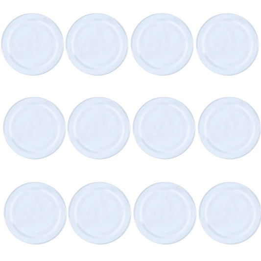 12 Plain White Twist Off Jam Jar Lids
