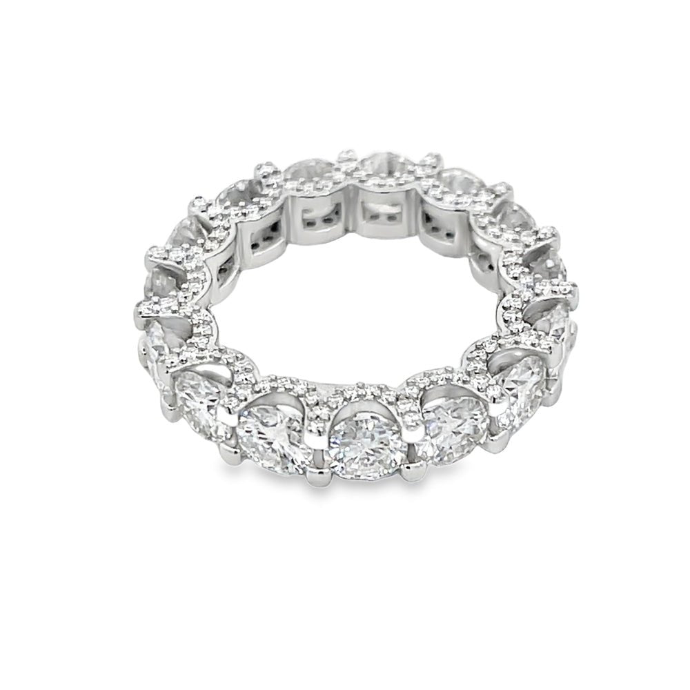 3D Eternity Iced Out VVS Moissanite Ring .925 Sterling Silver
