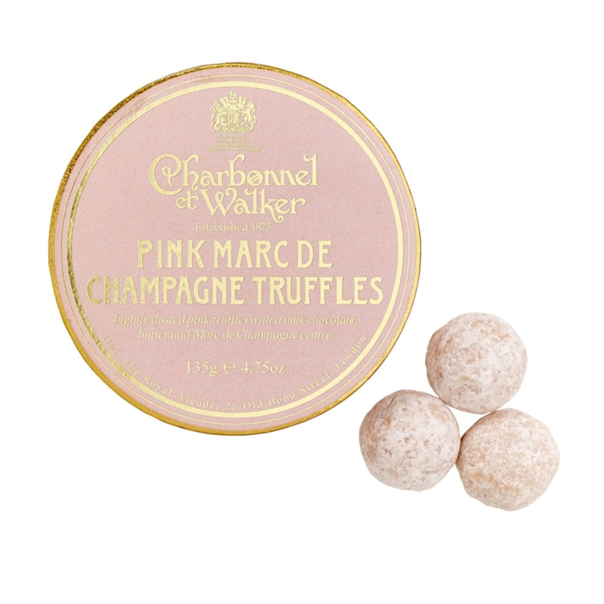 Charbonnel et Walker Pink Marc De Champagne Chocolate Truffles 135g