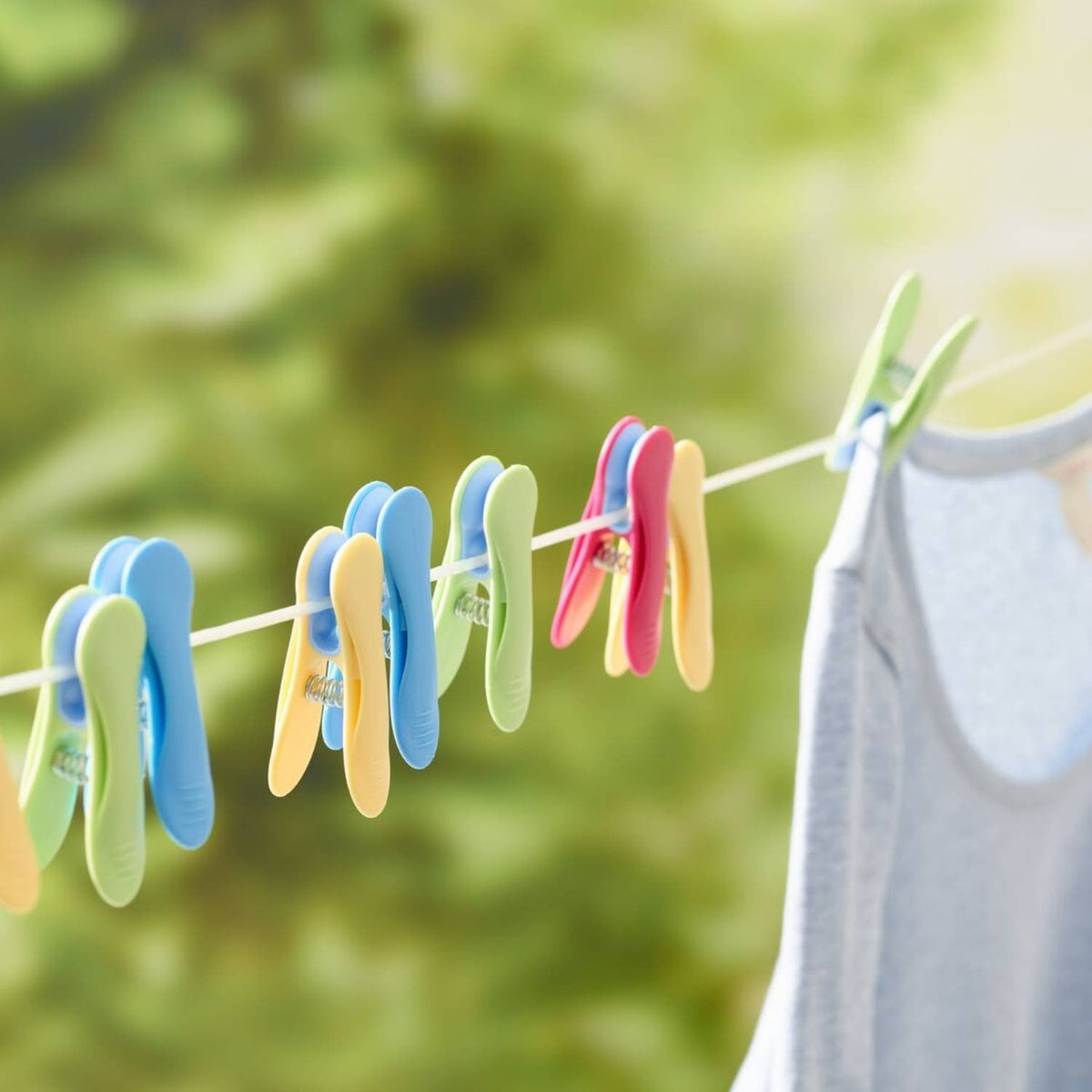 20 Soft Grip Clothes Pegs Pastel