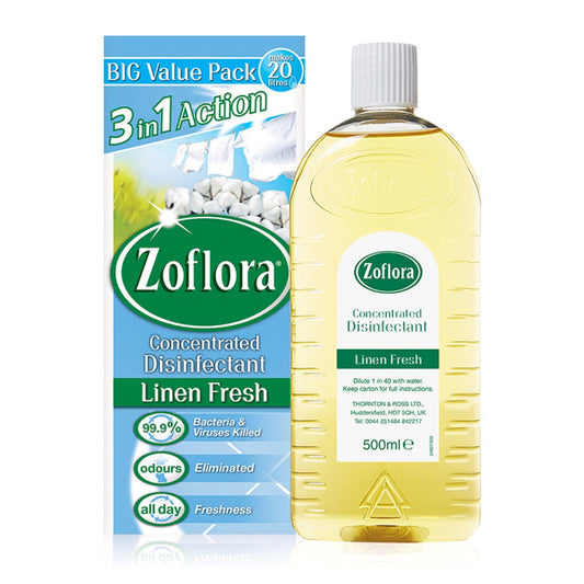 Zoflora Concentrated Disinfectant 500ml – Linen Fresh