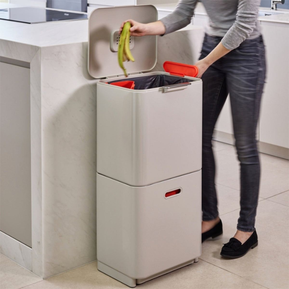 Joseph Joseph Totem Max Waste Recycling Unit - Stone 60L