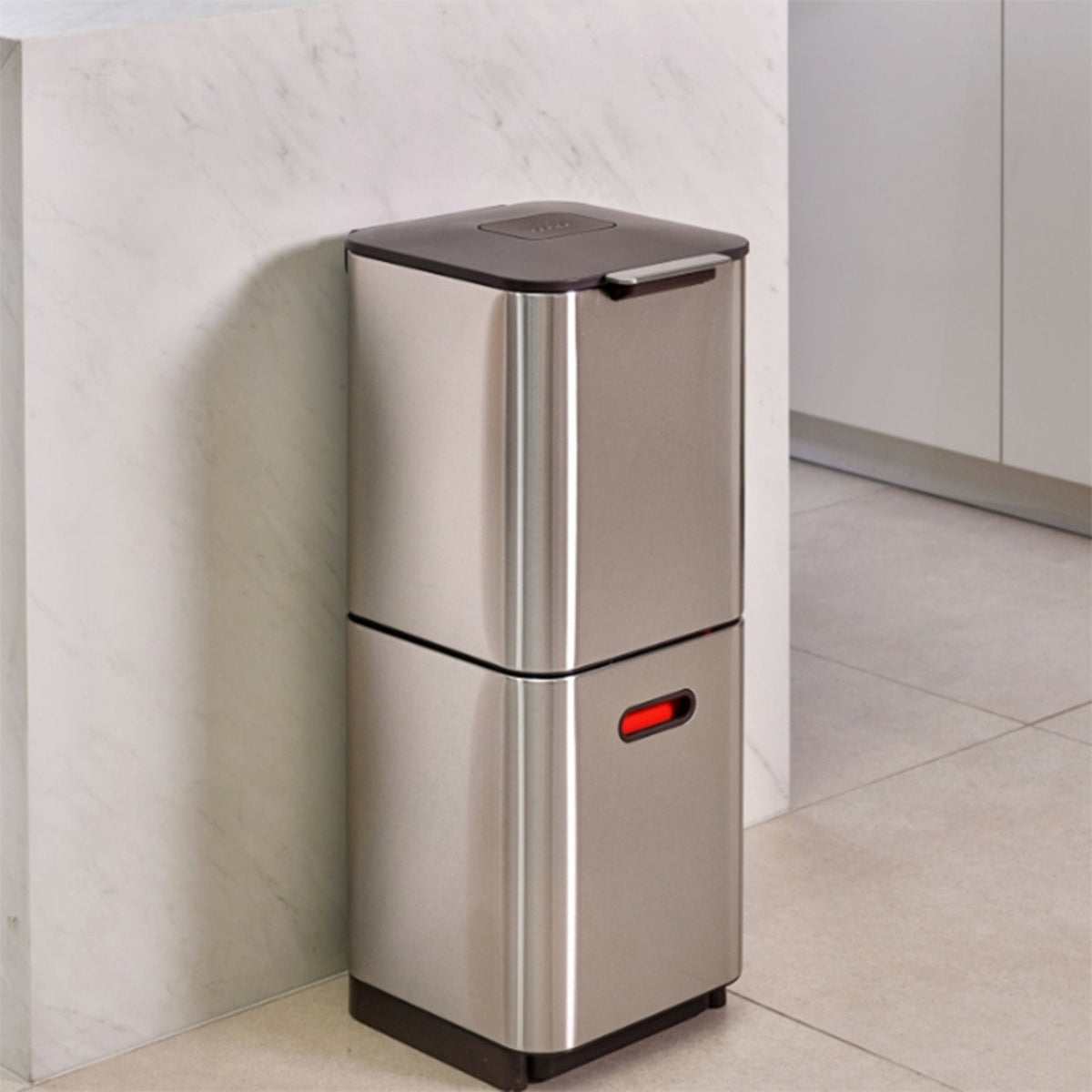 Joseph Joseph Totem Compact Waste Recycling Unit - Stainless Steel 40L