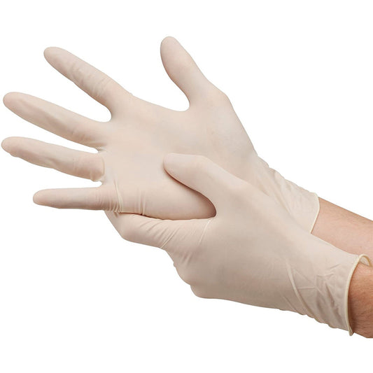 100 Cyraguard Disposable Latex Gloves – Medium