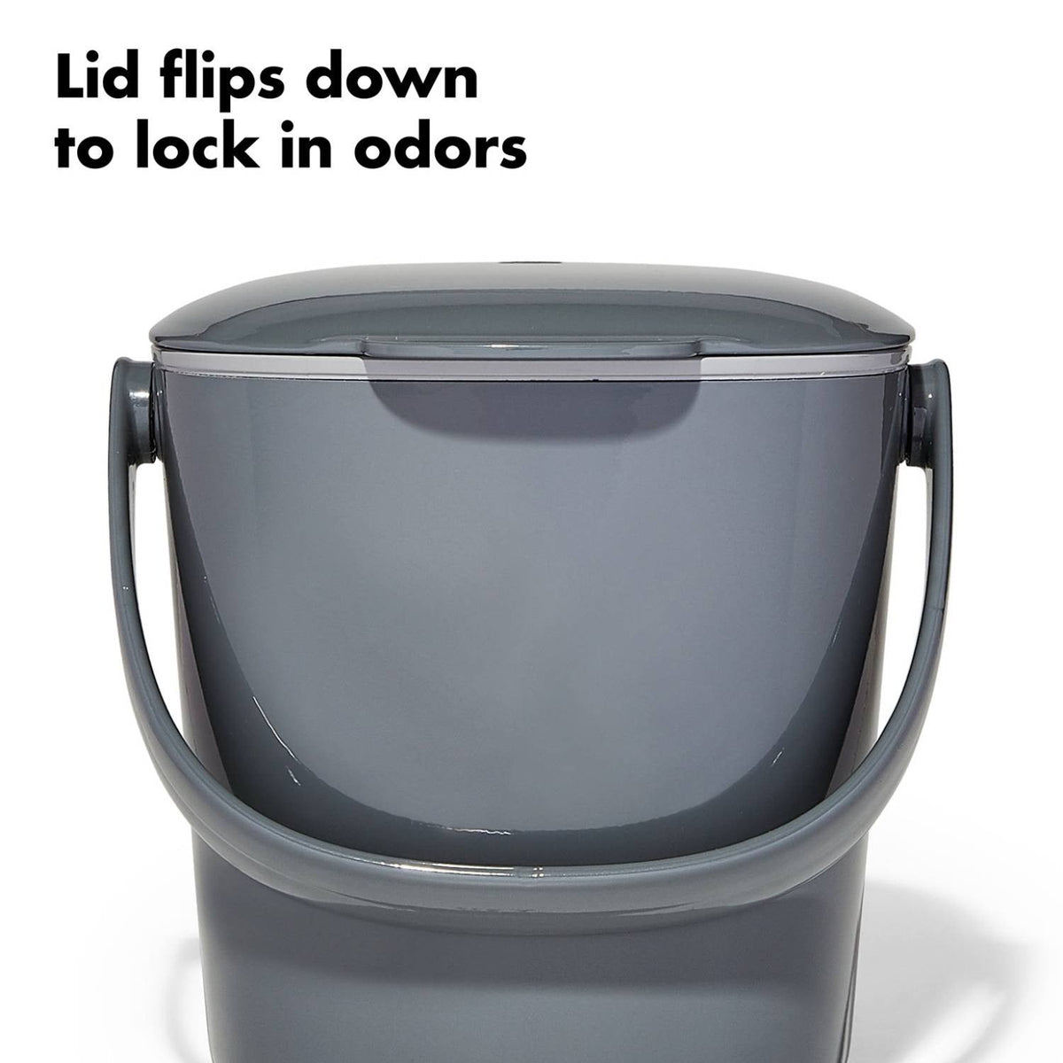 OXO Good Grips Easy-Clean Compost Bin Charcoal 2.85 L