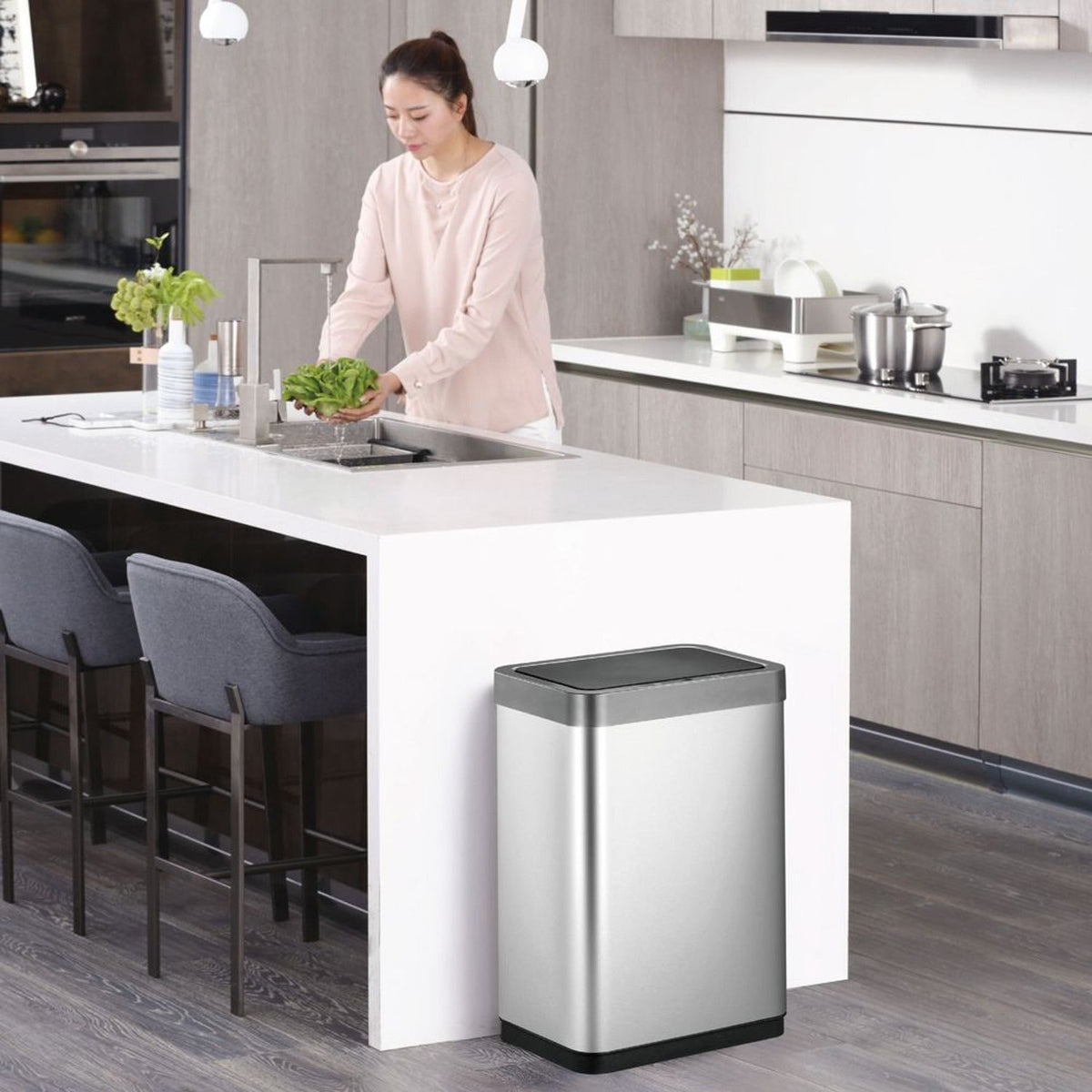 EKO® Mirage X Sensor Bin Stainless Steel 45 Litre