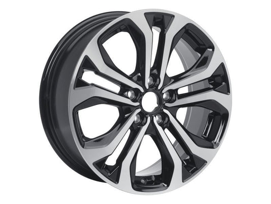 PUMA 17" SET OF 4 ALLOY WHEELS 5X2-SPOKE DESIGN ABSOLUTE BLACK AND MACHINED SILVER FINISH 2020-ONWARDS 2393238