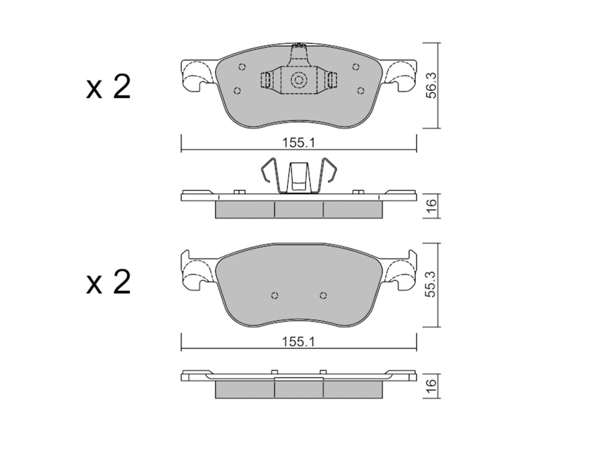 FIESTA TAROX®* PERFORMANCE FRONT BRAKE PAD KIT 05/2017
