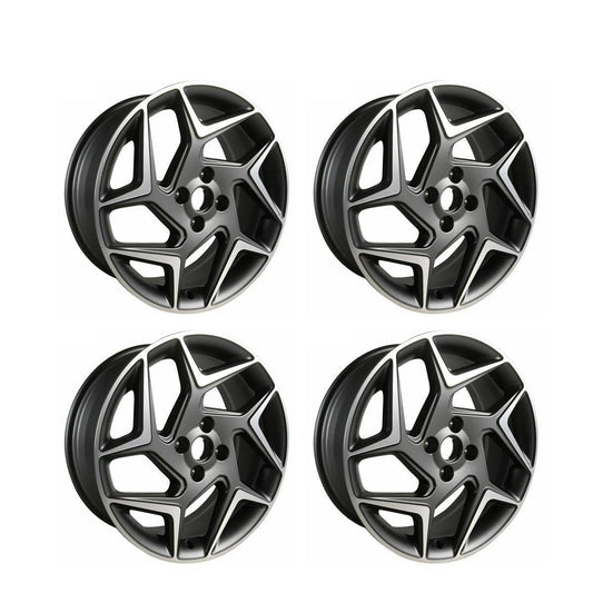 FIESTA 18" SET OF 4 SET OF 4 ALLOY WHEELS 5X2-SPOKE DESIGN MAGNETITE MACHINED FINISH 2018-2023