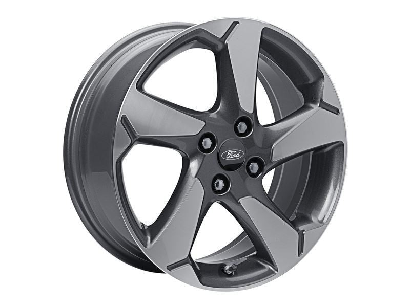 FIESTA 17" SET OF 4 ALLOY WHEEL 5-SPOKE DESIGN ROCK METALLIC MACHINED FINISH 2017-2023