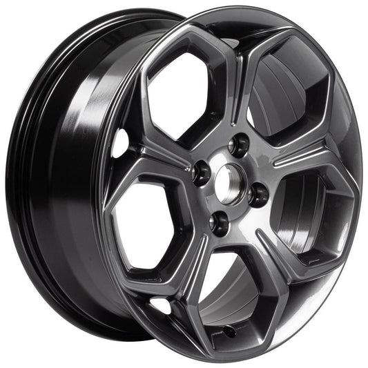 ECOSPORT 17" SET OF 4 ALLOY WHEEL 5-SPOKE DESIGN TARNISHED DARK METALLIC FINISH 2017-2023