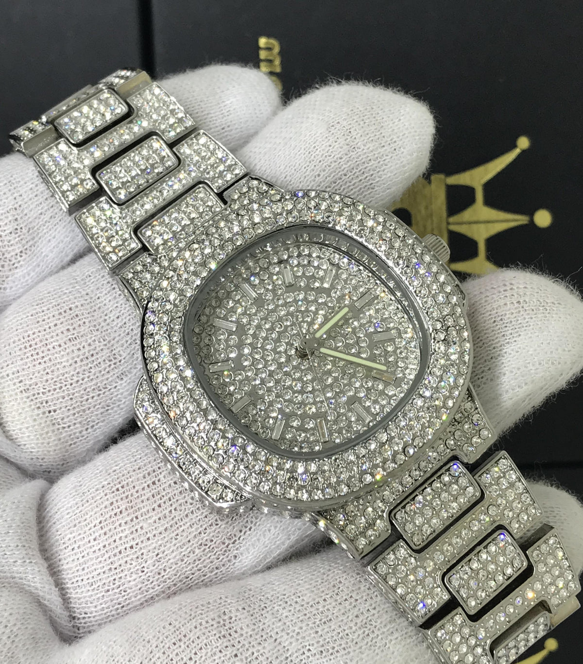 Big Face 44MM Bling Bling Blizzard Watch