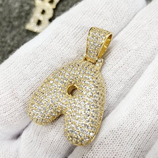 Bubble Initial Letters - .925 Sterling Silver - 18K Gold