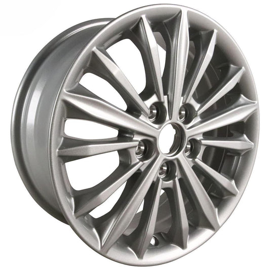 FOCUS 16" SET OF 4 SET OF 4 ALLOY WHEELS 15-SPOKE DESIGN SPARKLE SILVER FINISH 2018-2025