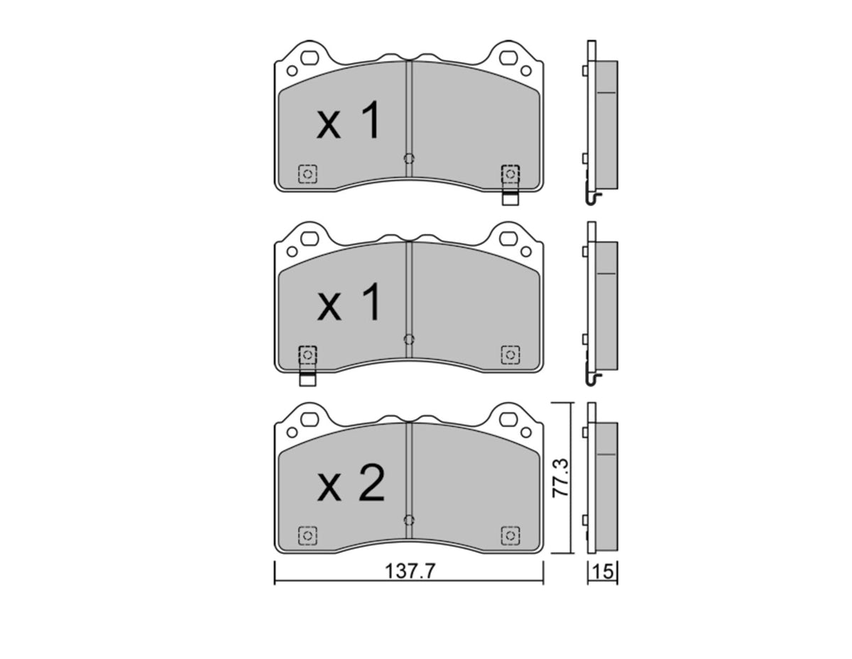 FOCUS TAROX®* PERFORMANCE FRONT BRAKE PAD KIT 12/2014