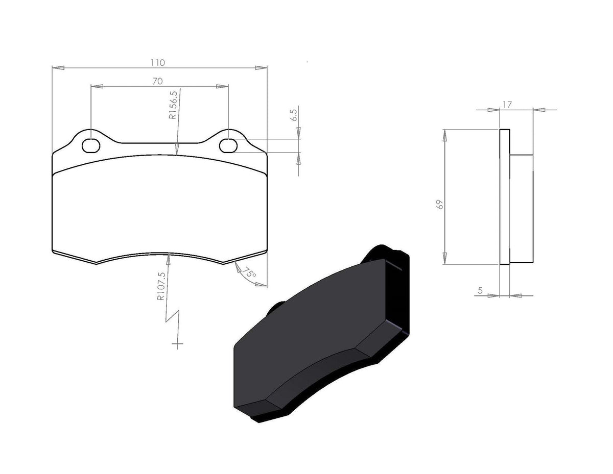 FIESTA TAROX®* PERFORMANCE FRONT BRAKE PAD KIT 01/2013