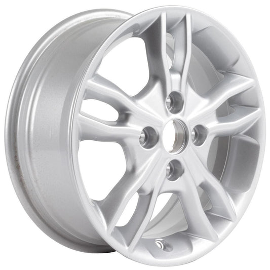 FIESTA 15" SET OF 4 ALLOY WHEEL 5X2-SPOKE DESIGN SPARKLE SILVER FINISH 2012-2019