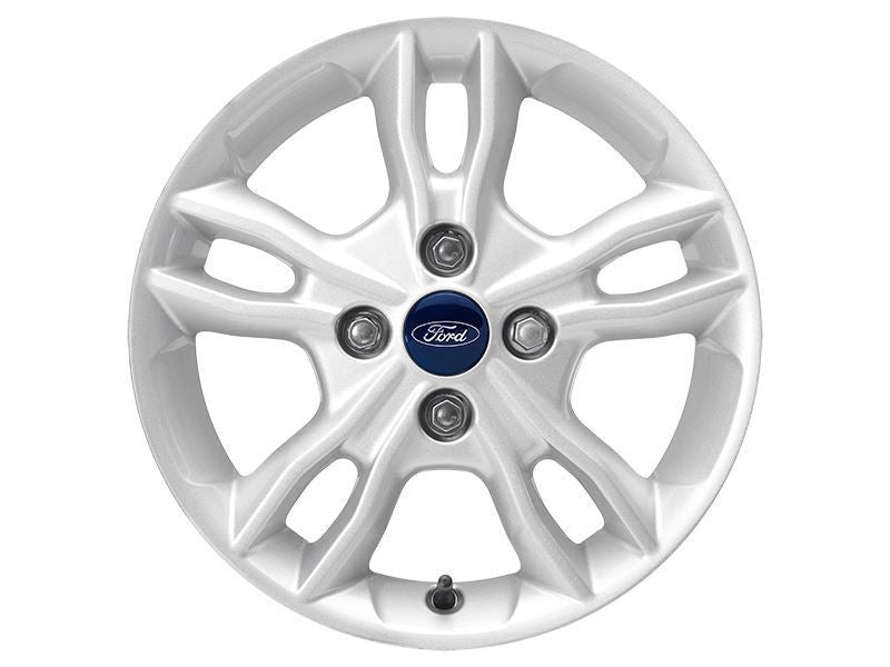 FIESTA 15" SET OF 4 ALLOY WHEEL 5X2-SPOKE DESIGN FROZEN WHITE FINISH 2012-2019