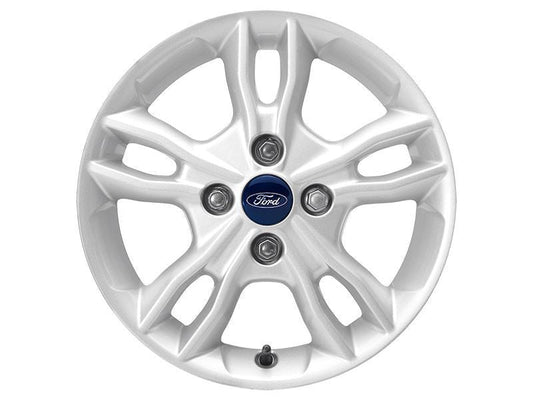 FIESTA 15" SET OF 4 ALLOY WHEEL 5X2-SPOKE DESIGN FROZEN WHITE FINISH 2012-2019