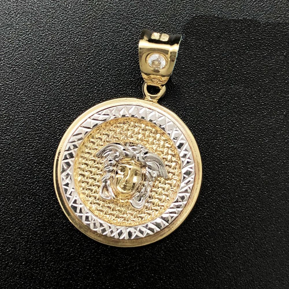 Medusa DC Medallion 10K Yellow Gold Pendant