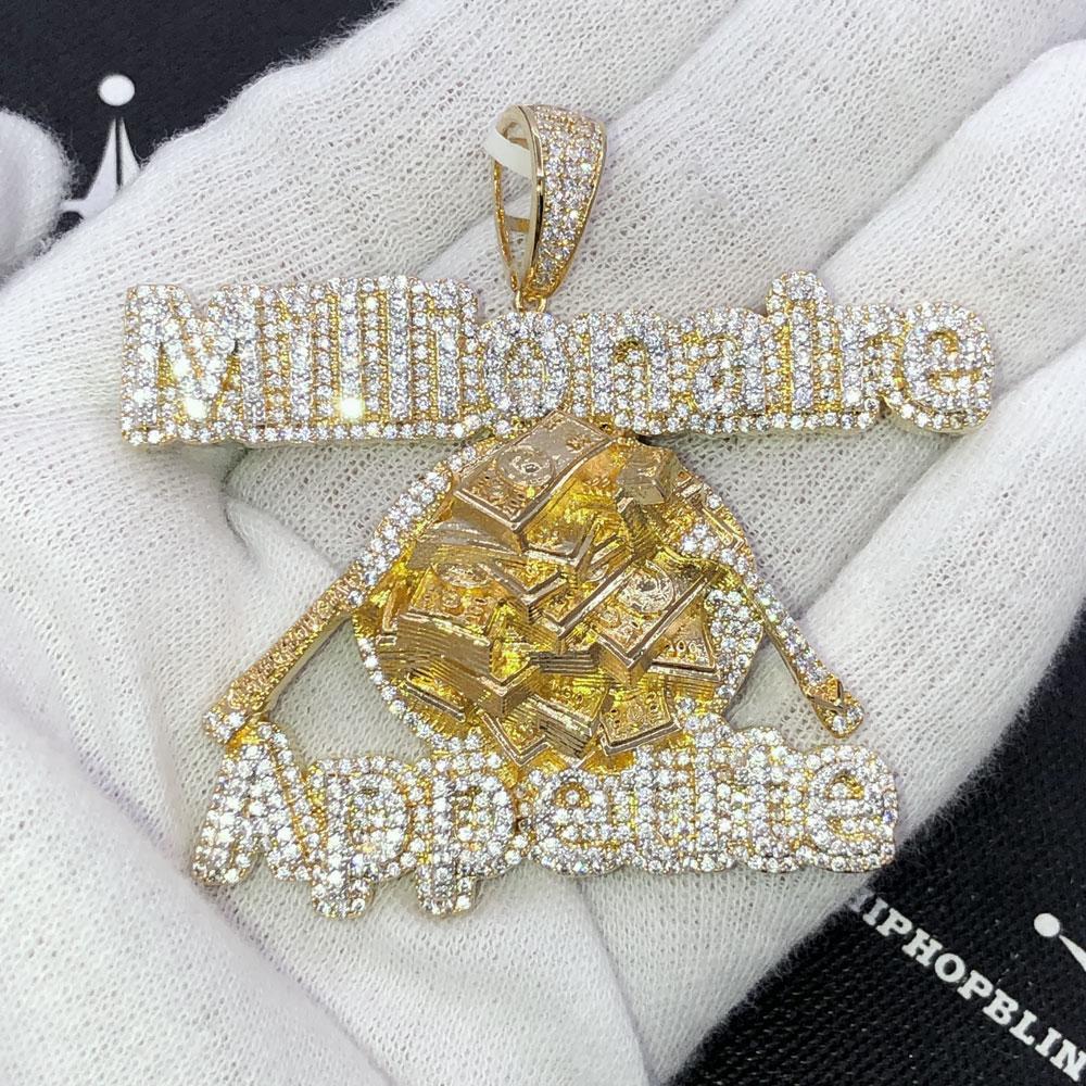 Millionaire Appetite CZ Hip Hop Bling Iced Out Pendant