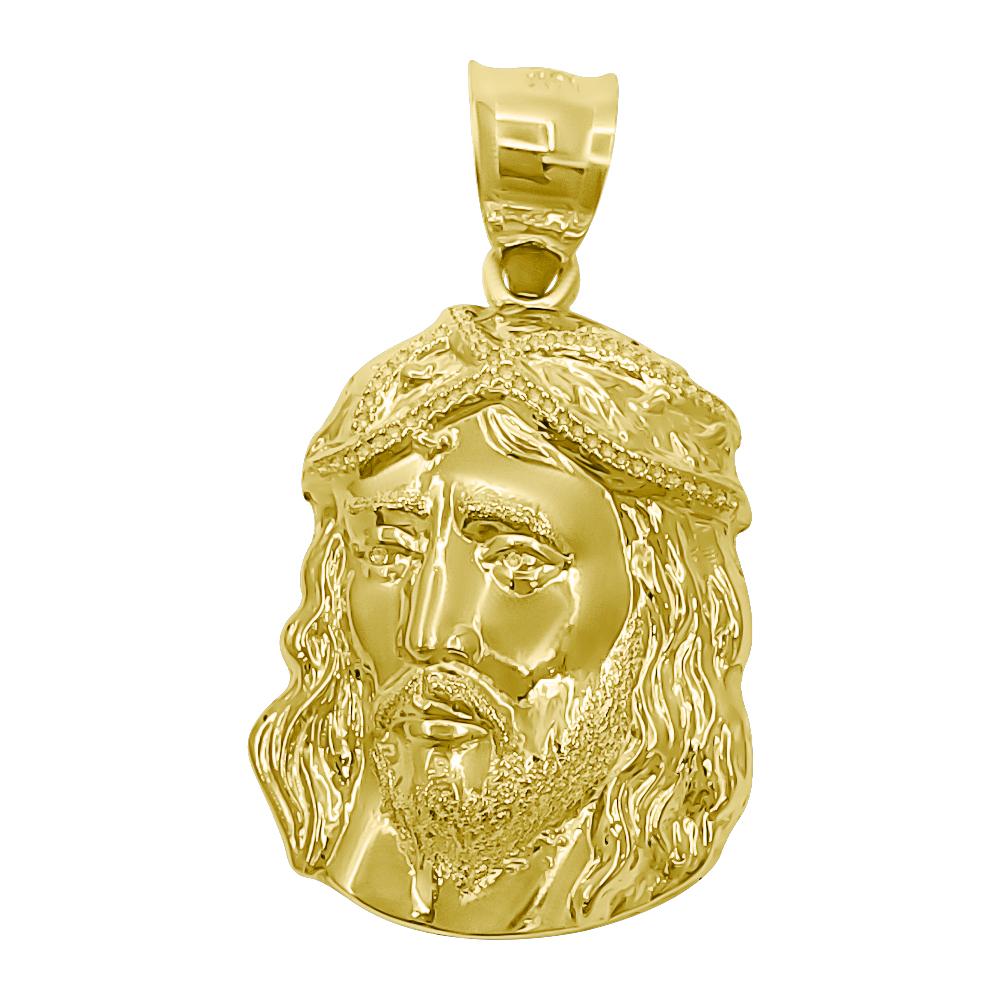 Mini Jesus Piece 10K Yellow Gold Pendant