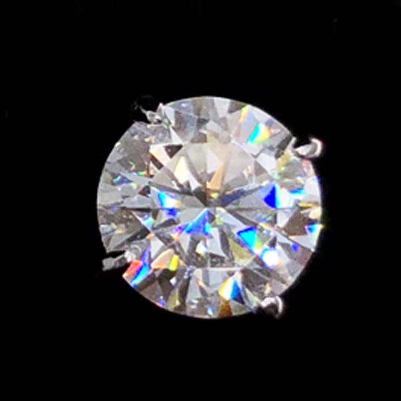 Moissanite VVS D Ideal Cut Stud Earrings in 10K Gold