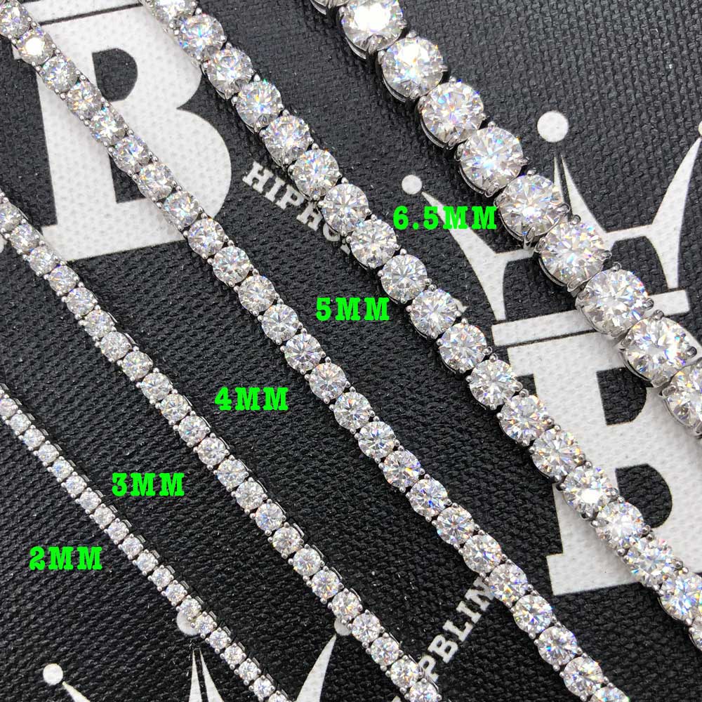 Moissanite VVS D Ideal Cut Tennis Bracelet in .925 Silver