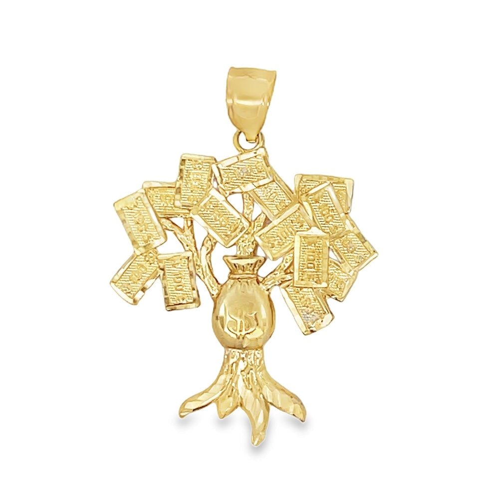 Money Tree 10K Yellow Gold Pendant