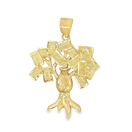 Money Tree 10K Yellow Gold Pendant