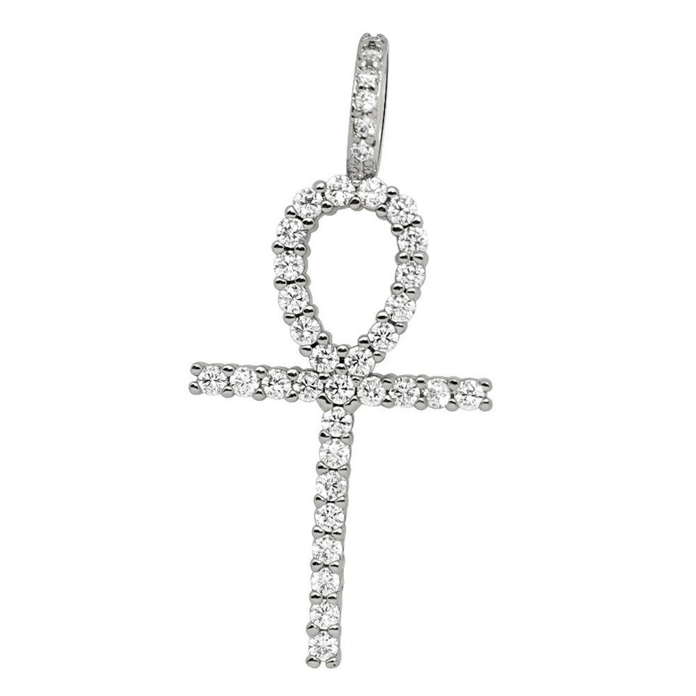 Pave Ankh Cross Hip Hop Bling Bling Pendant