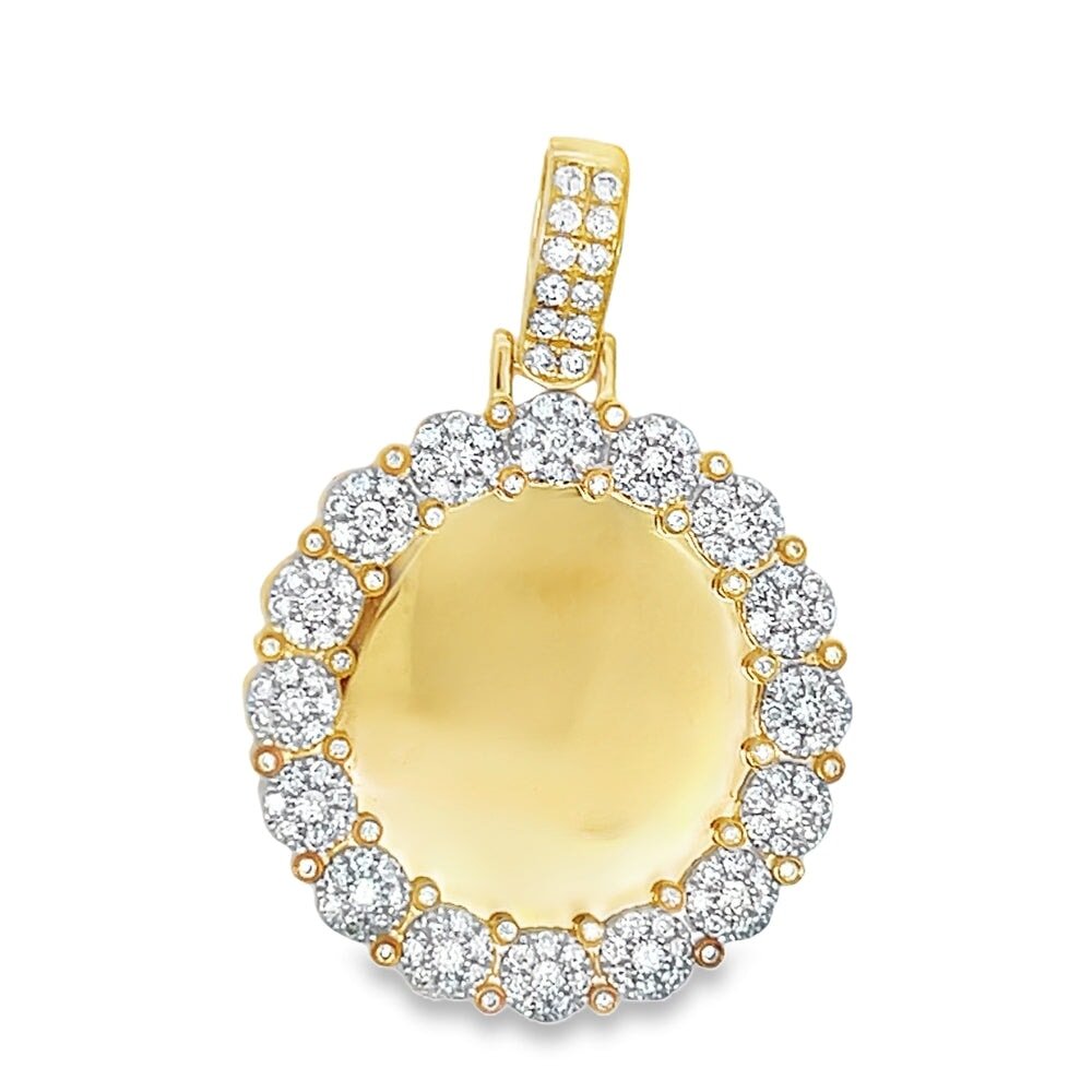Picture Frame Cluster Diamond 1.67cttw Pendant 14K Gold