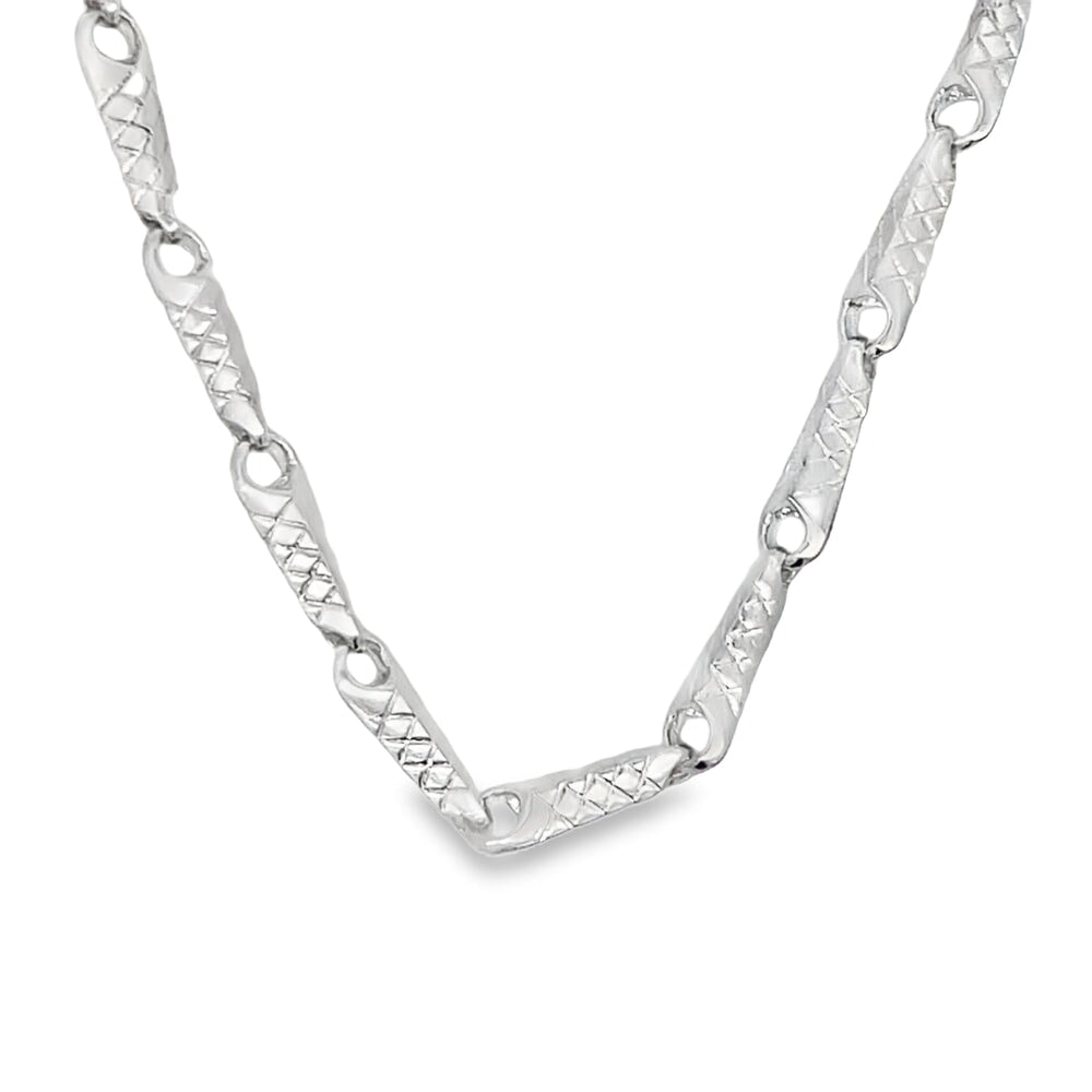 Pineapple Link Chain .925 Sterling Silver