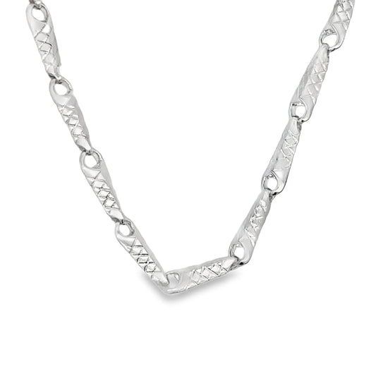 Pineapple Link Chain .925 Sterling Silver