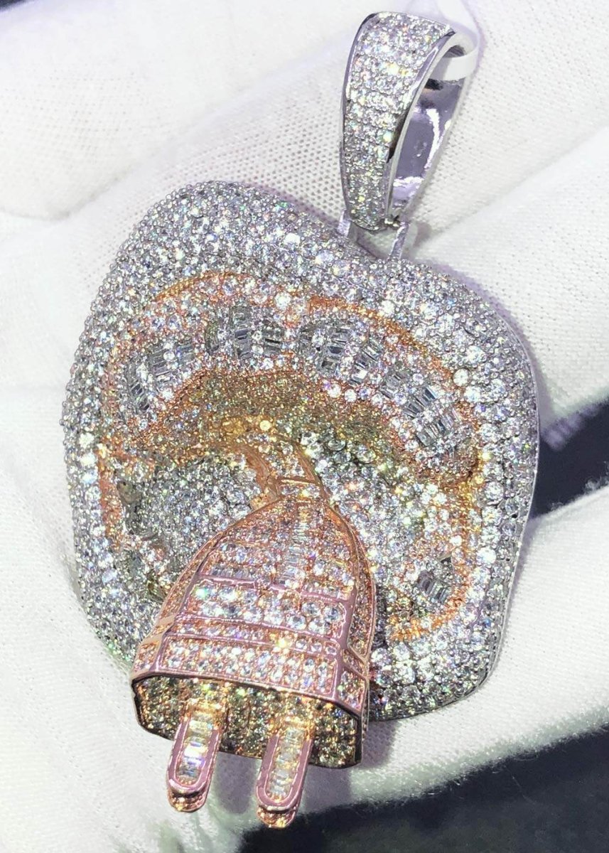 Plug Grillz Mouth CZ Hip Hop Bling Bling Pendant