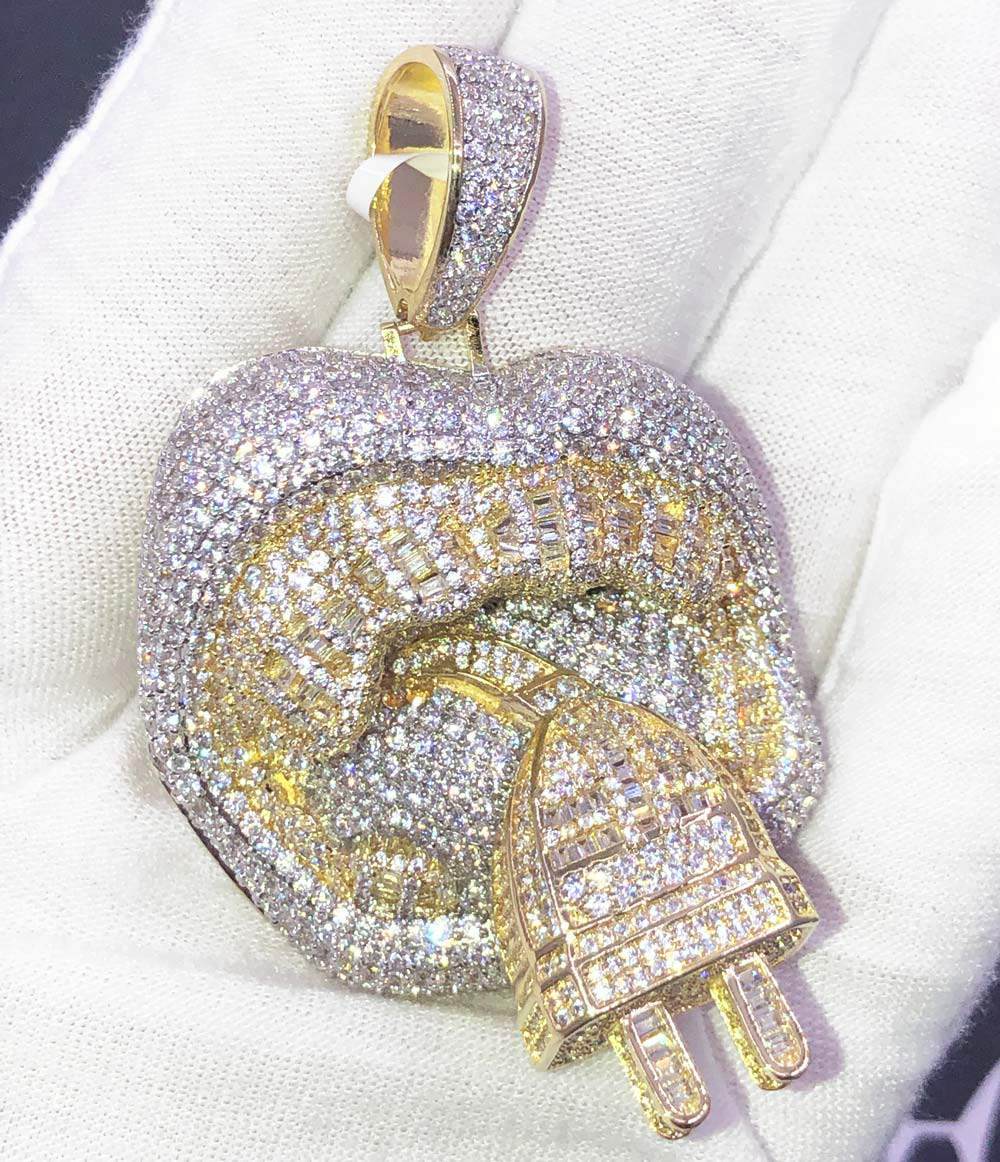 Plug Grillz Mouth CZ Hip Hop Bling Bling Pendant