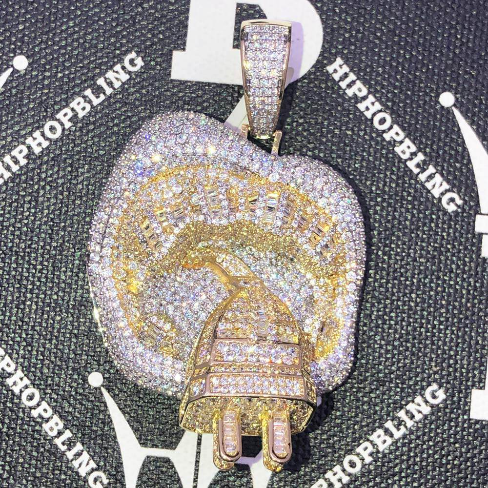 Plug Grillz Mouth CZ Hip Hop Bling Bling Pendant