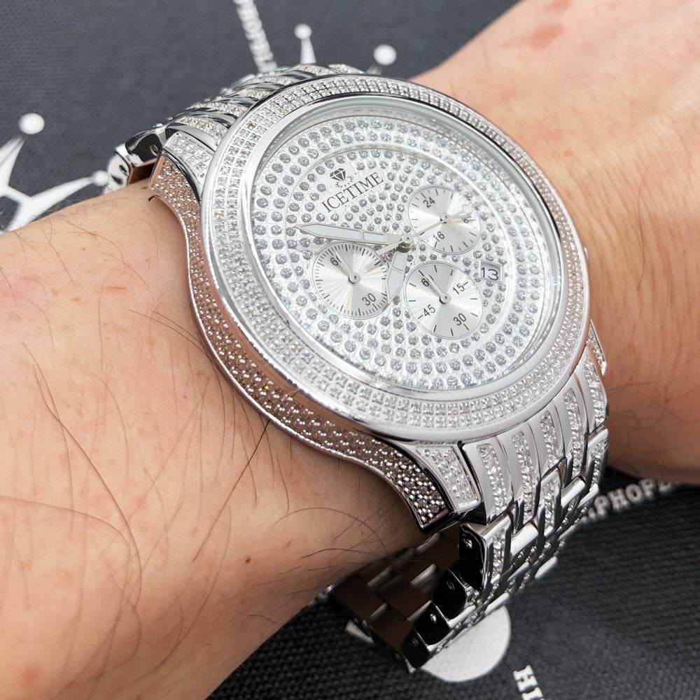 Prince 3.00cttw Diamond Hip Hop IceTime Watch