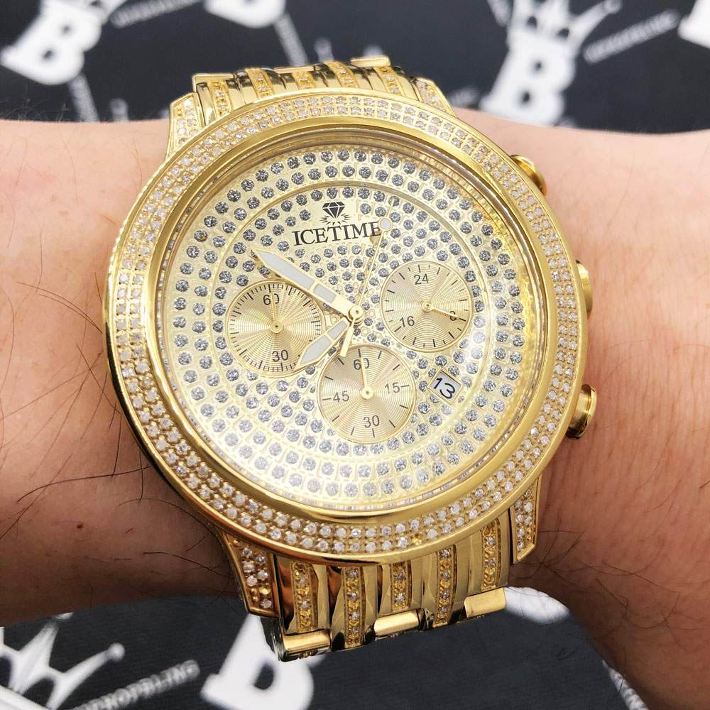 Prince 3.00cttw Diamond Hip Hop IceTime Watch
