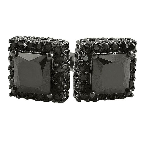 Princess Bling Border CZ Earrings
