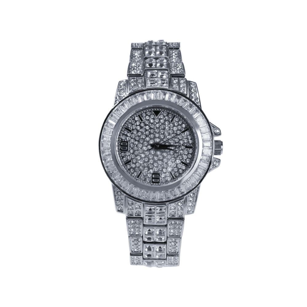 Princess Cut Custom Iced Out Bling Hip Hop Watch