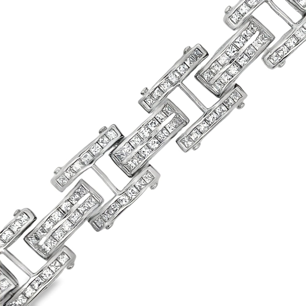 Princess I Bar CZ Hip Hop Bracelet