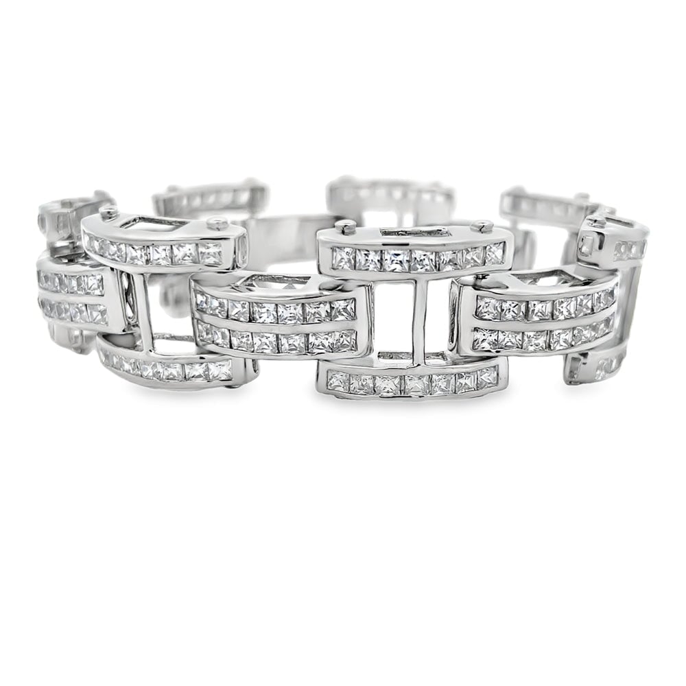 Princess I Bar CZ Hip Hop Bracelet