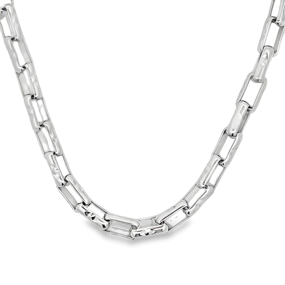 Rectangle Rolo Link Chain .925 Sterling Silver