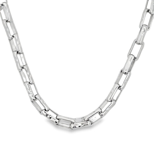 Rectangle Rolo Link Chain .925 Sterling Silver