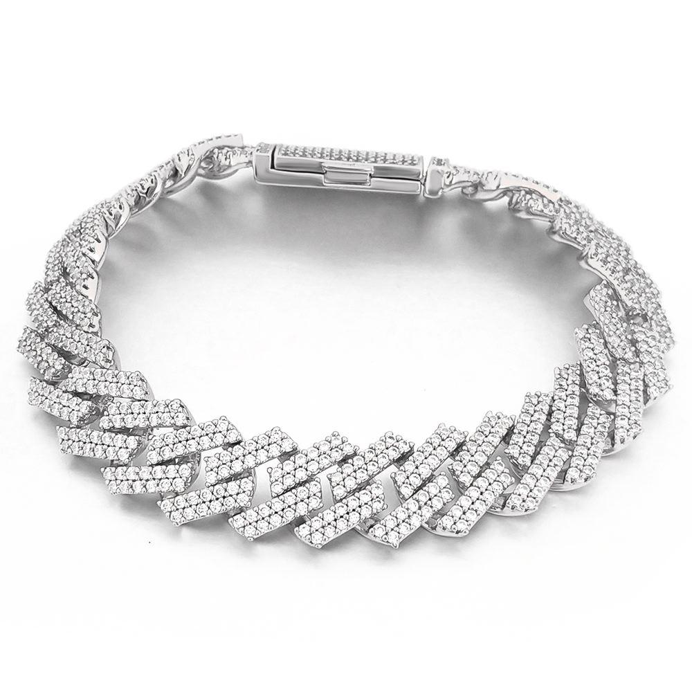 Sharp Cuban 14MM Bling Bling Bracelet