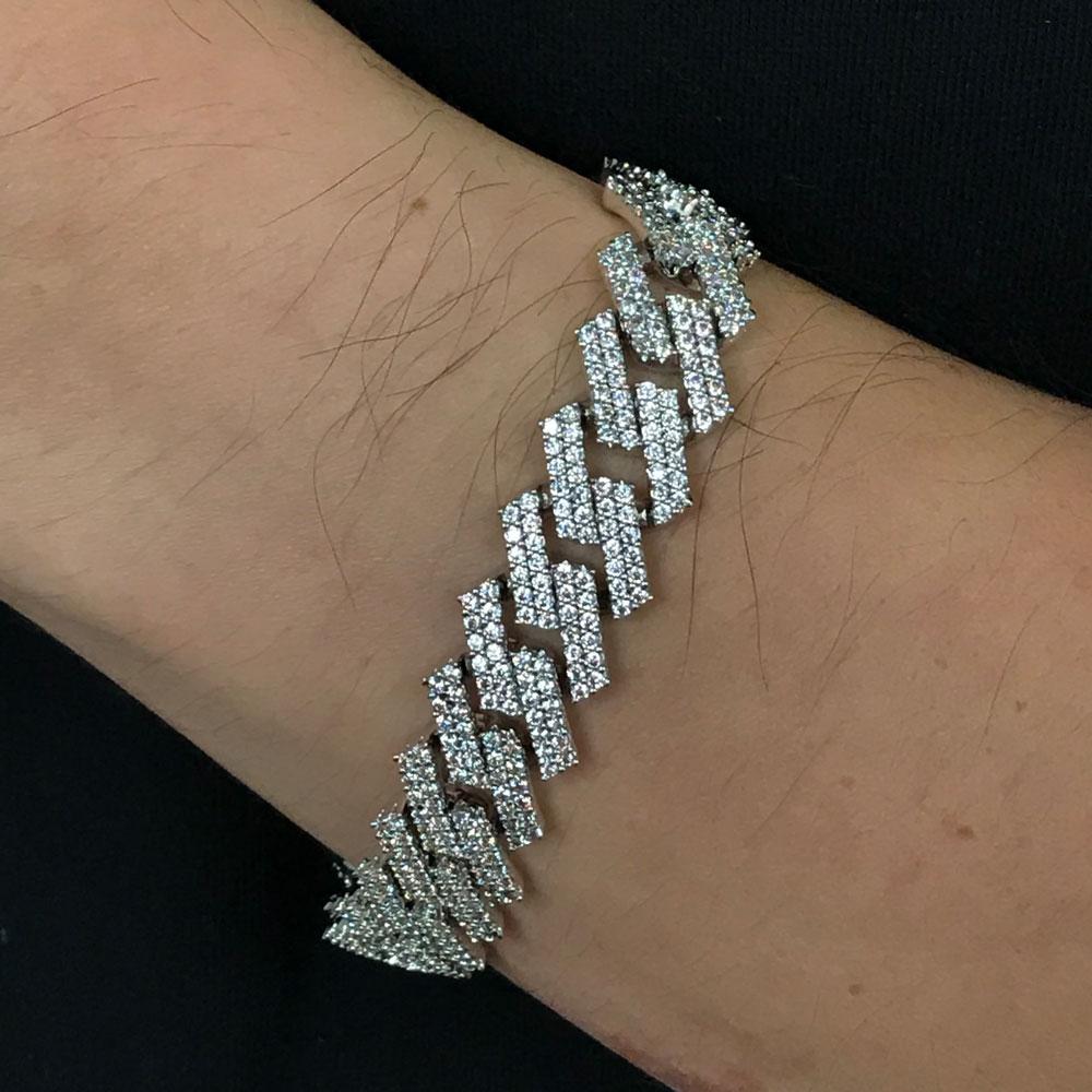 Sharp Cuban 14MM Iced Out Bracelet